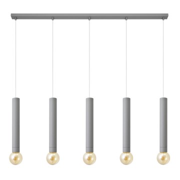 Suspension filaire TUBA 5xE27/15W/230V gris