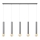 Suspension filaire TUBA 5xE27/15W/230V gris