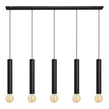 Suspension filaire TUBA 5xE27/15W/230V noir