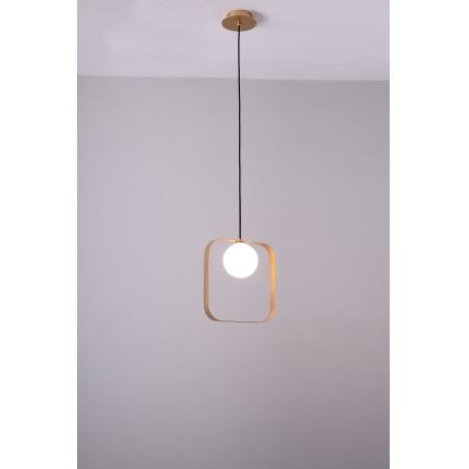 Suspension filaire TULA 1xG9/28W/230V carré doré