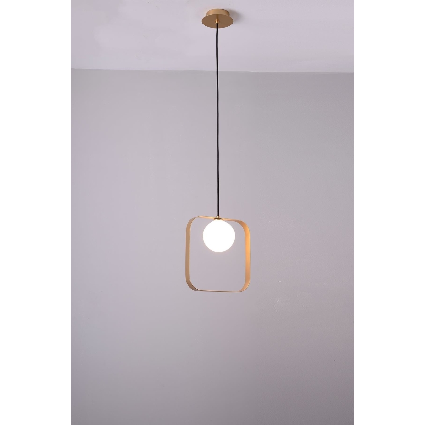 Suspension filaire TULA 1xG9/28W/230V carré doré