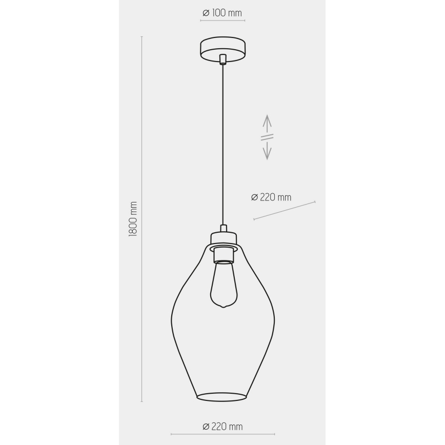 Suspension filaire TULON 1xE27/60W/230V