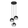 Suspension filaire TULOS 3xE27/60W/230V noir