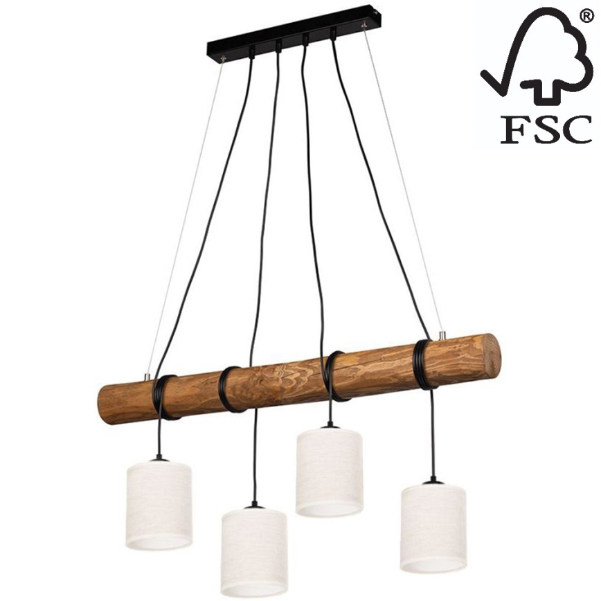 Suspension filaire ULMO 4xE27/25W/230V pin – FSC certifié