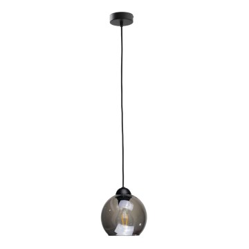 Suspension filaire UNO 1xE27/60W/230V noir/fumé