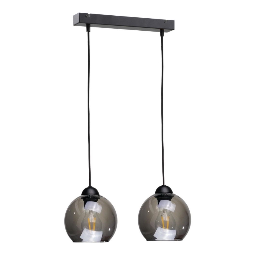 Suspension filaire UNO 2xE27/60W/230V noir