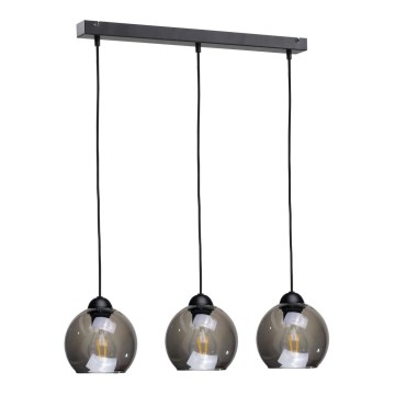 Suspension filaire UNO 3xE27/60W/230V noir