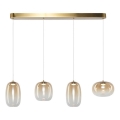 Suspension filaire VASO LED/15W/230V doré/fumé