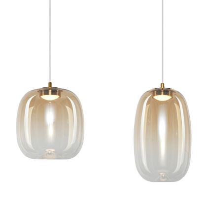Suspension filaire VASO LED/15W/230V doré/fumé