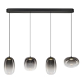 Suspension filaire VASO LED/15W/230V noir/fumé