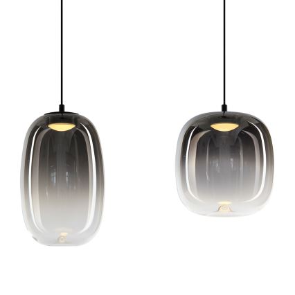 Suspension filaire VASO LED/15W/230V noir/fumé