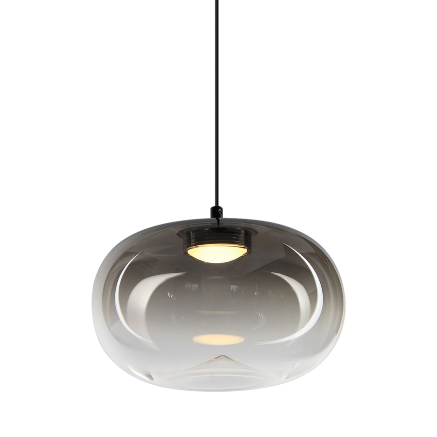Suspension filaire VASO LED/4W/230V d. 18 cm noir/fumé