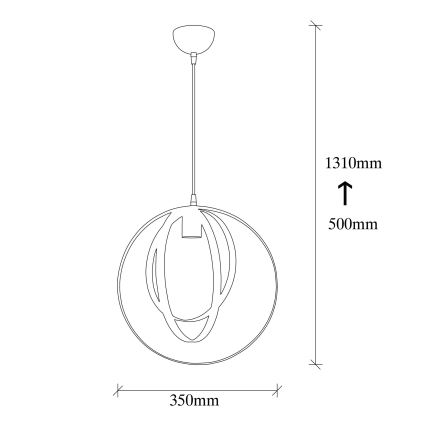 Suspension filaire VAVEYLA 1xE27/100W/230V