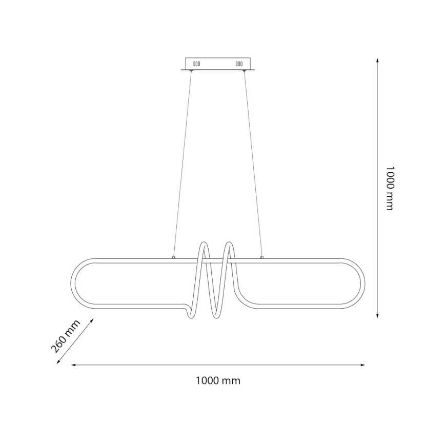 Suspension filaire VERTIGO LED/54W/230V noir