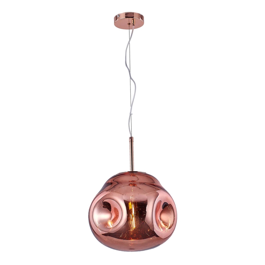 Suspension filaire VITRO 1xE27/10W/230V diam. 35 cm rose doré