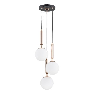 Suspension filaire VOLDA 3xE14/10W/230V d. 28 cm laiton