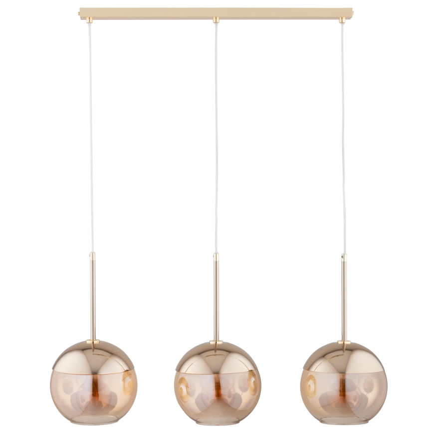 Suspension filaire VOLDA 3xE27/60W/230V laiton