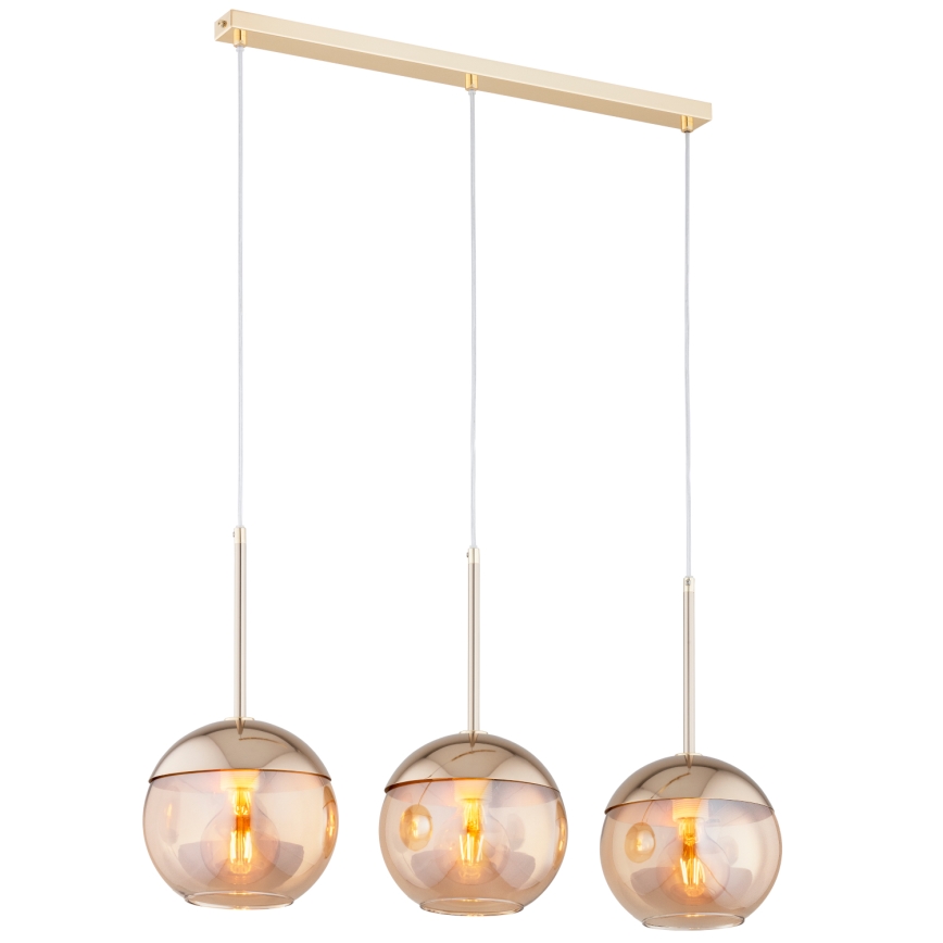 Suspension filaire VOLDA 3xE27/60W/230V laiton