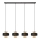 Suspension filaire VOLTA 4xE27/15W/230V noir/doré