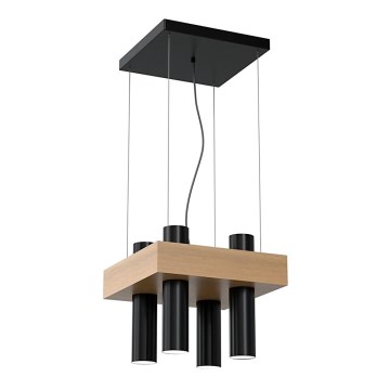 Suspension filaire WEST 4xGU10/25W/230V noire