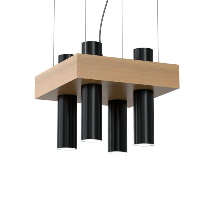 Suspension filaire WEST 4xGU10/25W/230V noire