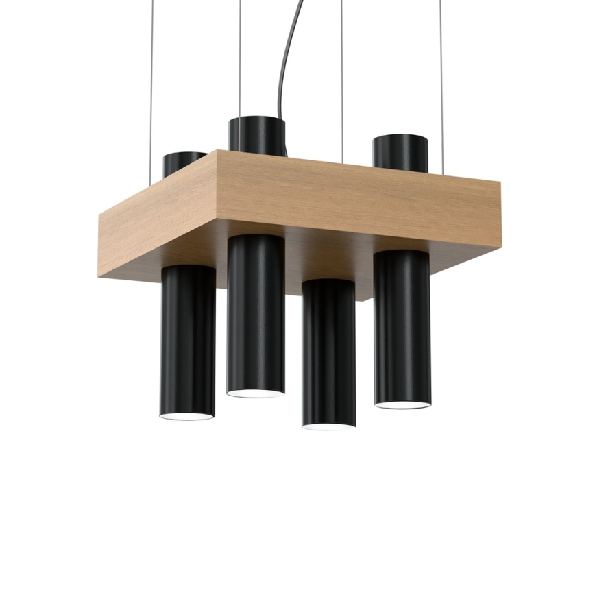 Suspension filaire WEST 4xGU10/25W/230V noire