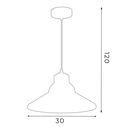 Suspension filaire WORKS 1xE27/15W/230V rouge