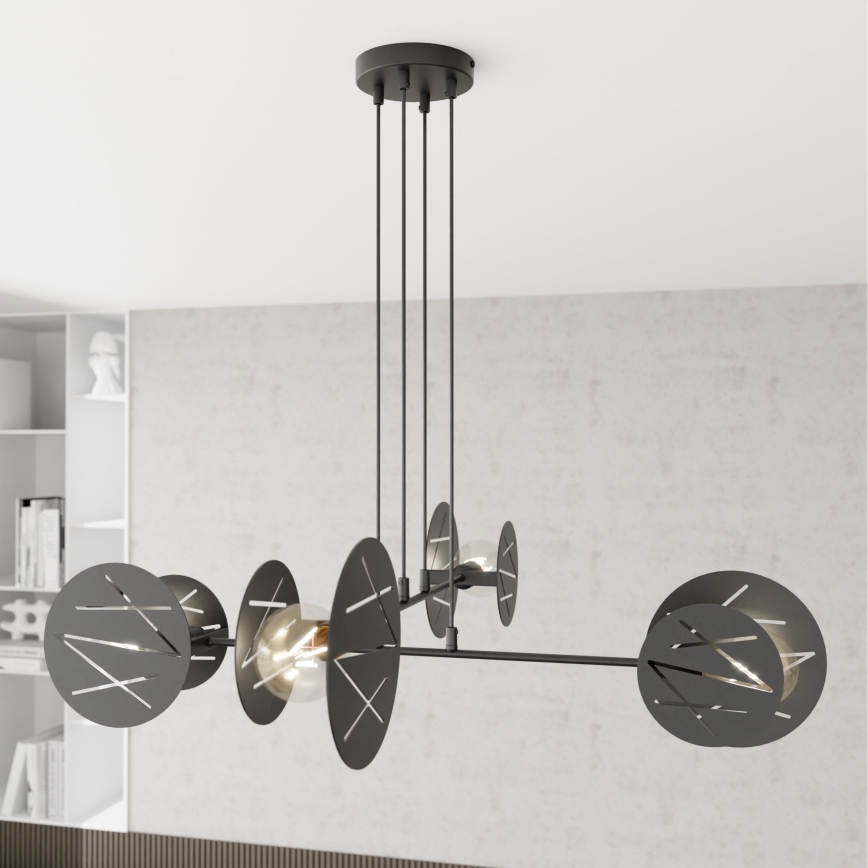 Suspension filaire XOTIC 4xE27/15W/230V noir