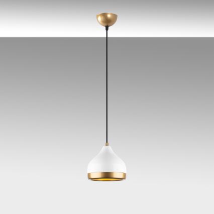 Suspension filaire YILDO 1xE27/40W/230V blanc/doré