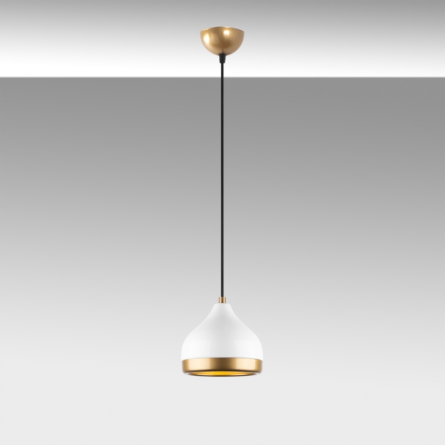 Suspension filaire YILDO 1xE27/40W/230V blanc/doré