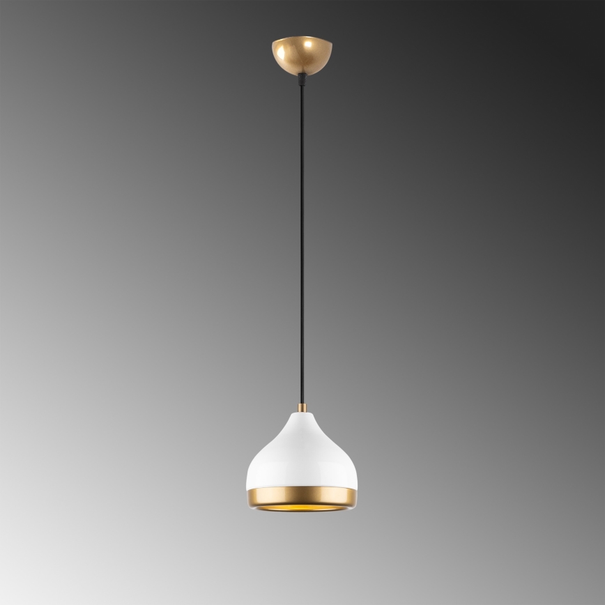 Suspension filaire YILDO 1xE27/40W/230V blanc/doré