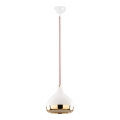 Suspension filaire YILDO 1xE27/40W/230V blanc/doré/rouge