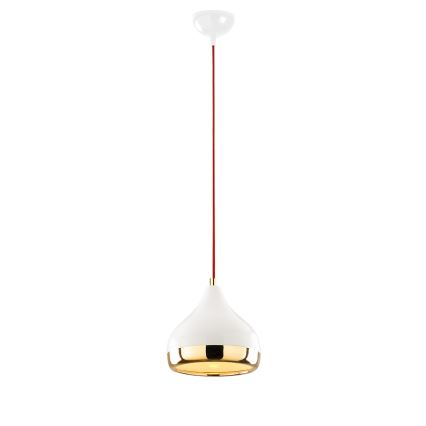Suspension filaire YILDO 1xE27/40W/230V blanc/doré/rouge