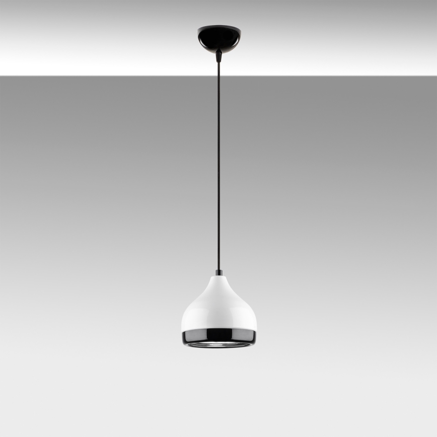 Suspension filaire YILDO 1xE27/40W/230V blanc/noir