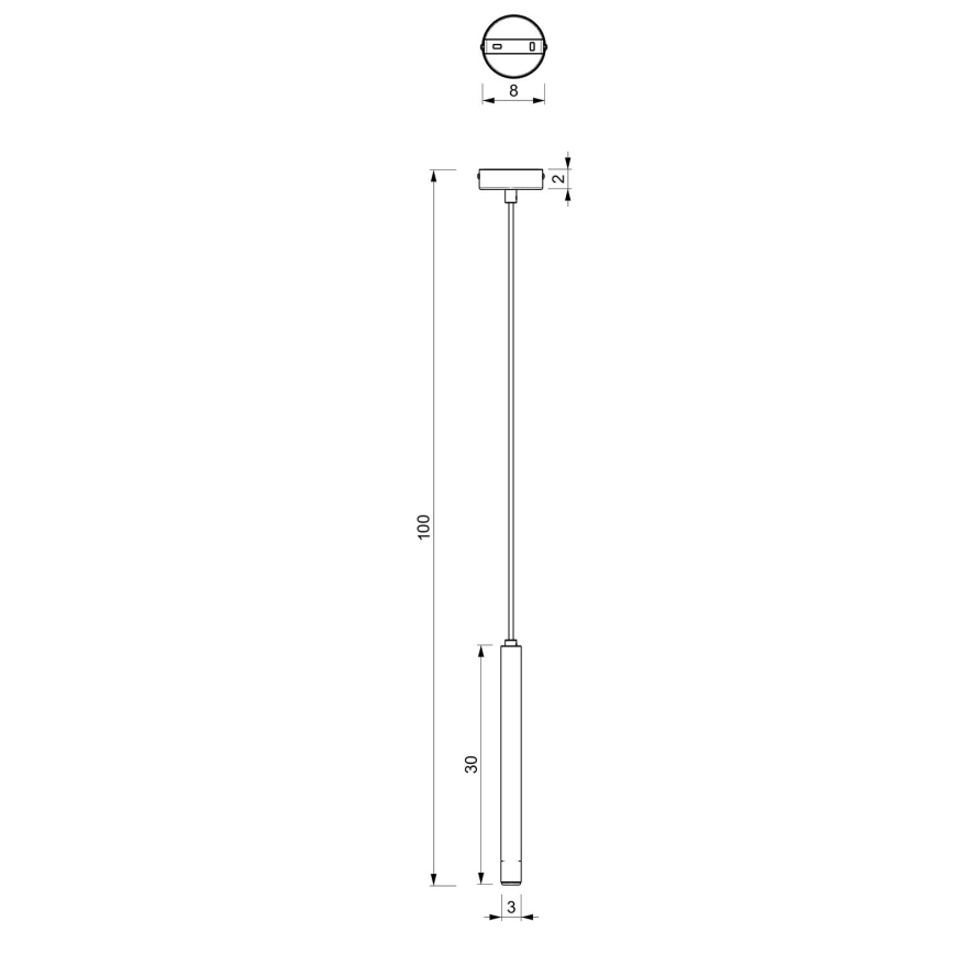Suspension filaire YORU 1xG9/8W/230V 30 cm noir