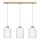 Suspension filaire ZEFIR 3xE27/60W/230V chêne