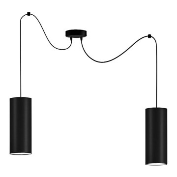 Suspension filaire ZIK 2xE27/40W/230V araignée noir
