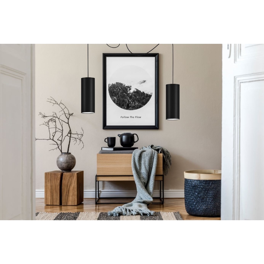 Suspension filaire ZIK 2xE27/40W/230V araignée noir