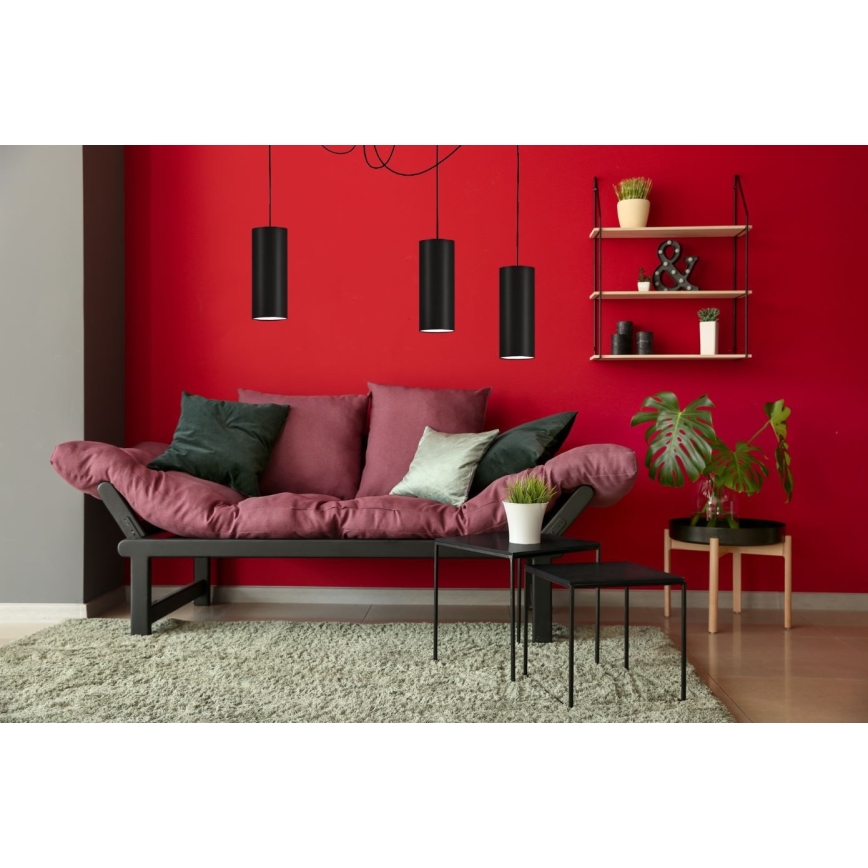 Suspension filaire ZIK 3xE27/40W/230V araignée noir
