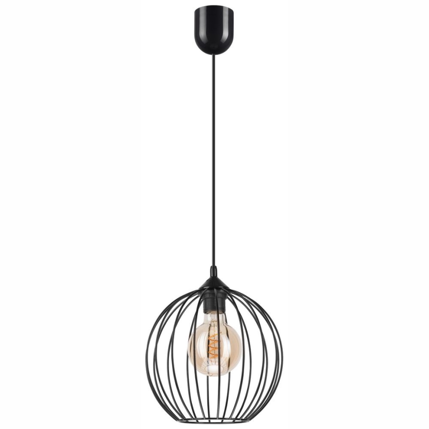 Suspension filaire ZOYA 1xE27/60W/230V noire