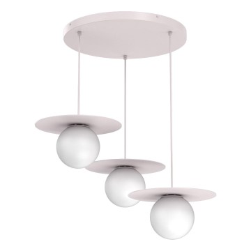 Suspension FLAT sur câble 3xE27/15W/230V crème