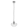 Suspension FLO sur câble 1xE27/15W/230V, chrome brillant / transparent