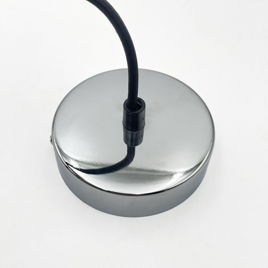 Suspension FLO sur câble 1xE27/15W/230V, chrome brillant / transparent