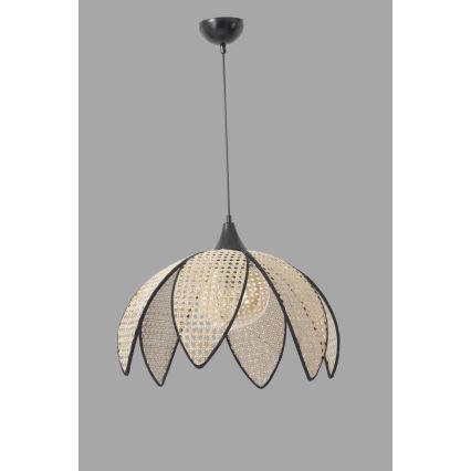 Suspension FUME 1xE27/40W/230V diamètre 40 cm noir/beige