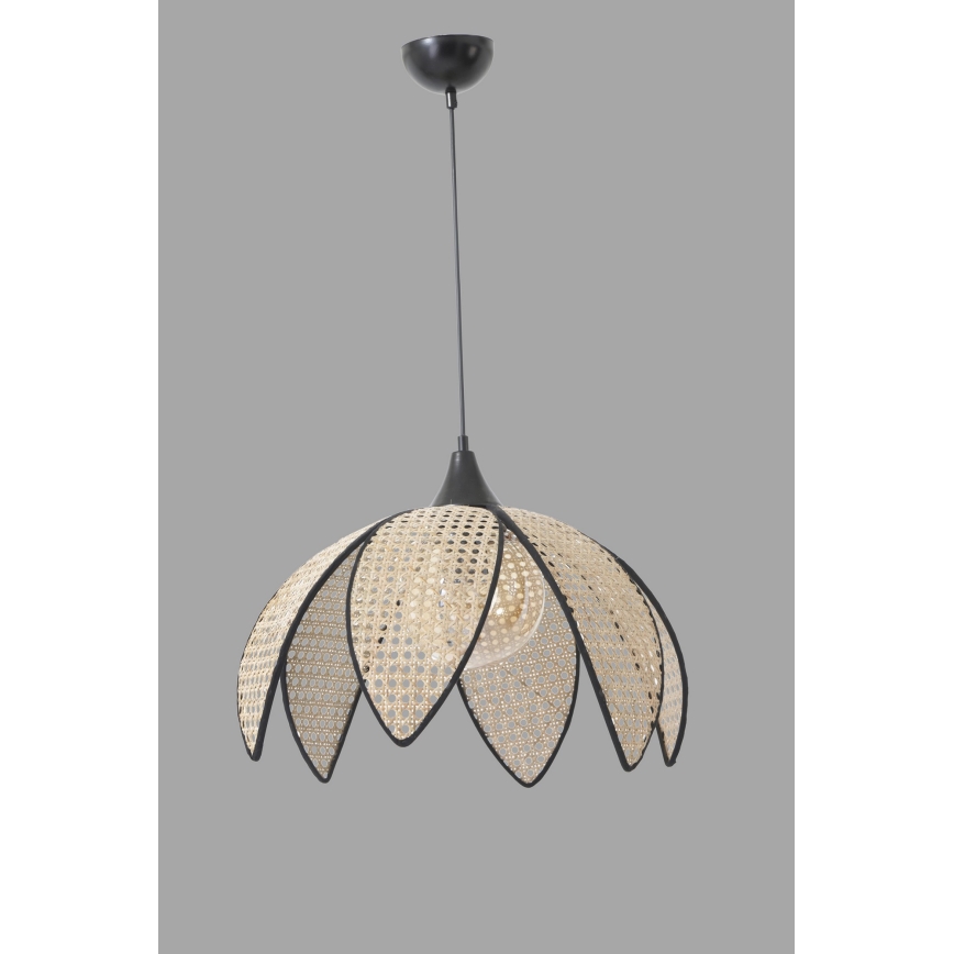 Suspension FUME 1xE27/40W/230V diamètre 40 cm noir/beige