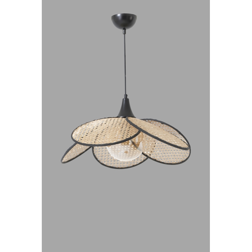 Suspension FUME 1xE27/40W/230V Ø 45 cm noir/beige