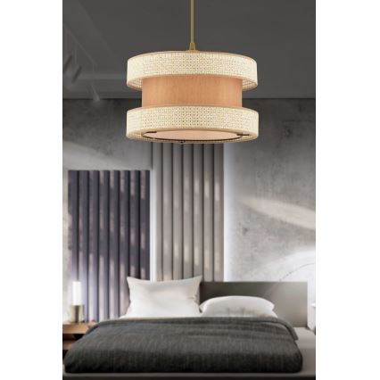 Suspension HALO 1xE27/60W/230V beige/crème
