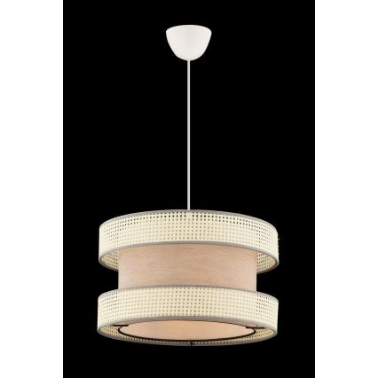 Suspension HALO 1xE27/60W/230V beige/crème