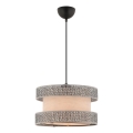 Suspension HALO 1xE27/60W/230V beige/gris