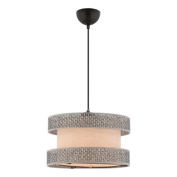 Suspension HALO 1xE27/60W/230V beige/gris